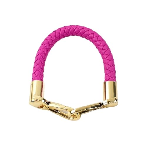 Geflochtener Taschengurt 2 Stück Ledergriffe aus gewebtem Seil, Metallschnallen, for Handtaschen, Schultertaschen, Riemen, DIY-Ersatztaschenzubehör(Color 5,50cm) von RUWLFE