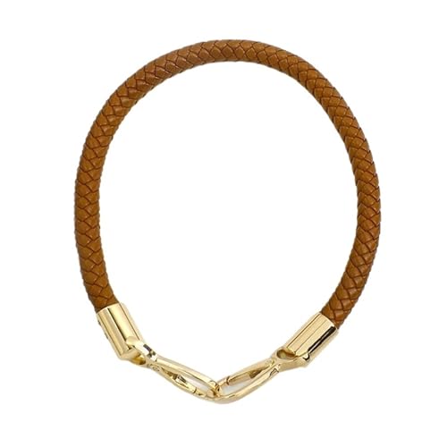 Geflochtener Taschengurt 2 Stück Ledergriffe aus gewebtem Seil, Metallschnallen, for Handtaschen, Schultertaschen, Riemen, DIY-Ersatztaschenzubehör(Color 8,30cm) von RUWLFE