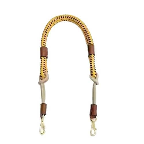 RUWLFE Geflochtener Taschengurt 3 Pcs Tasche Strap Braid Strap Seil 78cm Schulter Gurt Handtasche Ersatz Geflochtene Griffe(Brwon Gold) von RUWLFE