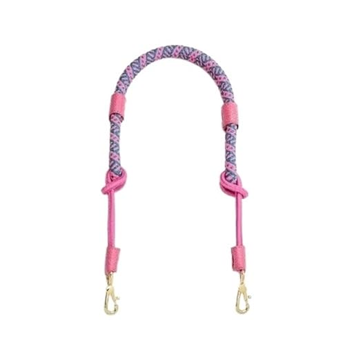 RUWLFE Geflochtener Taschengurt 3 Pcs Tasche Strap Braid Strap Seil 78cm Schulter Gurt Handtasche Ersatz Geflochtene Griffe(Rose Pink) von RUWLFE