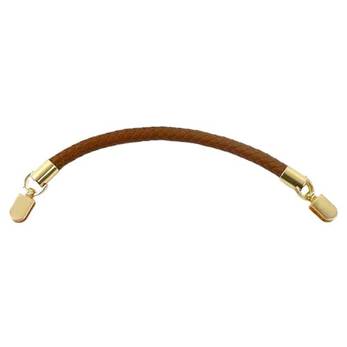 RUWLFE Geflochtener Taschengurt 3 Stück 30/40/60 cm PU-Leder-Taschengriffe, gewebte Seilgriffe, Handtaschen-Schultergurte, DIY-Taschenzubehör(Dark Brown,40cm) von RUWLFE