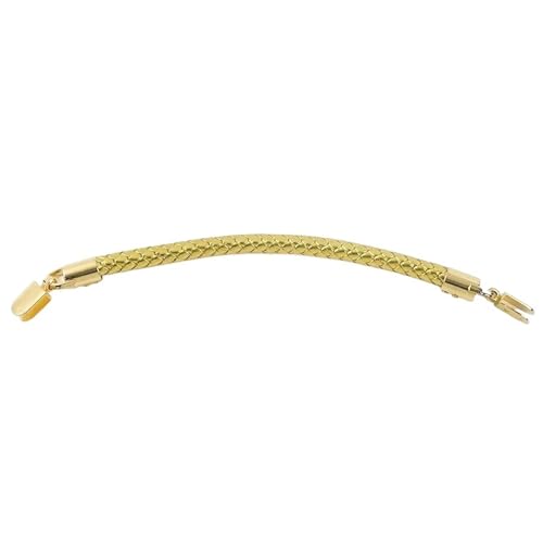 RUWLFE Geflochtener Taschengurt 3 Stück 30/40/60 cm PU-Leder-Taschengriffe, gewebte Seilgriffe, Handtaschen-Schultergurte, DIY-Taschenzubehör(Gold,60cm) von RUWLFE