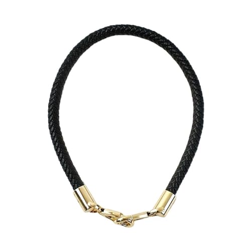 RUWLFE Geflochtener Taschengurt 4 Stück 30–60 cm Bunte Taschengurte aus PU-Leder for Handtaschengriffe, Goldfarbene Kettenschnalle, Webriemen, DIY-Taschenzubehör(Color 1,40cm) von RUWLFE