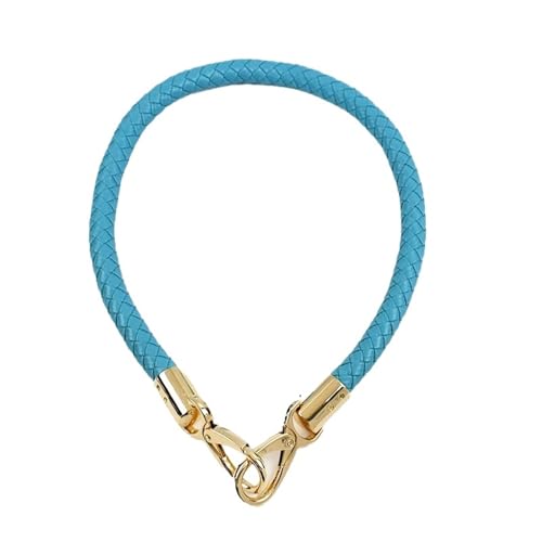 RUWLFE Geflochtener Taschengurt 4 Stück 30–60 cm Bunte Taschengurte aus PU-Leder for Handtaschengriffe, Goldfarbene Kettenschnalle, Webriemen, DIY-Taschenzubehör(Color 10,60cm) von RUWLFE