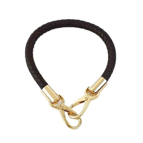RUWLFE Geflochtener Taschengurt 4 Stück 30–60 cm Bunte Taschengurte aus PU-Leder for Handtaschengriffe, Goldfarbene Kettenschnalle, Webriemen, DIY-Taschenzubehör(Color 7,40cm) von RUWLFE