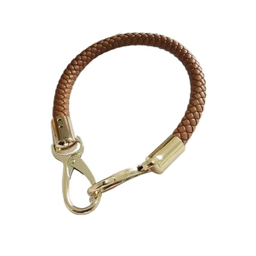 RUWLFE Geflochtener Taschengurt 4 Stück 30–60 cm Bunte Taschengurte aus PU-Leder for Handtaschengriffe, Goldfarbene Kettenschnalle, Webriemen, DIY-Taschenzubehör(Color 8,60cm) von RUWLFE