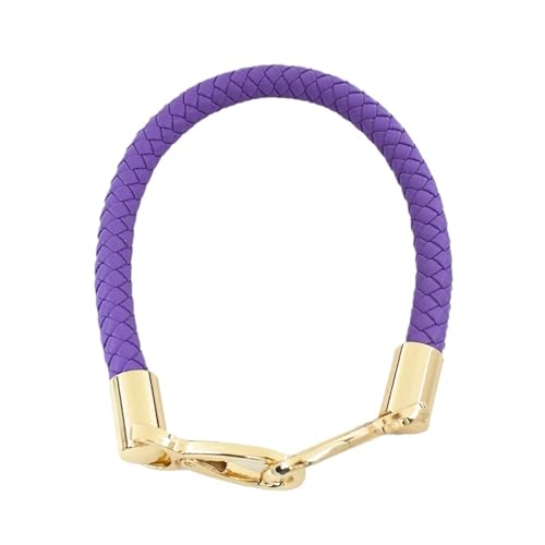 RUWLFE Geflochtener Taschengurt 4 Stück 30–60 cm Bunte Taschengurte aus PU-Leder for Handtaschengriffe, Goldfarbene Kettenschnalle, Webriemen, DIY-Taschenzubehör(Color 9,60cm) von RUWLFE