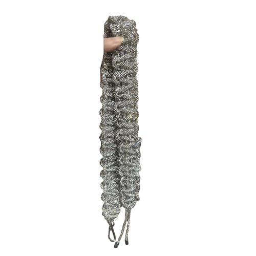 RUWLFE Geflochtener Taschengurt Kristall Strass Diamant Gewebt Handgemachte Tasche Strap for Handtasche Geldbörse Crossbody Schulter Gurt Tasche Zubehör(Silver 3.2x110cm) von RUWLFE