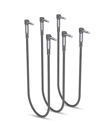 RUXELY 6.35mm Gitarren Patchkabel 0.6M 3Pack,90 Grad 1/4" Stecker Instrument Pedal Kabel,30CM Guitar Klinkenpatchkabel,Winkel Patch Cable für Gitarreneffekte,Gitarre/Bass Effektpedale,Pedalboard RUXELY 6.35mm Gitarren Patchkabel 0.6M 3Pack,90 Grad 1/4" Stecker Instrument Pedal Kabel,30CM Guitar Klinkenpatchkabel,Winkel Patch Cable für Gitarreneffekte,Gitarre/Bass Effektpedale,Pedalboard von RUXELY