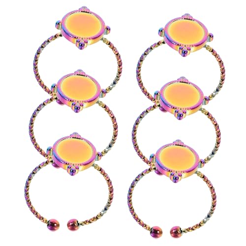 6pcs Verstellbare DIY -Ring -Blüsche Lünette Tabletts zum Erstellen einzigartiger Fingerringe für Schmuckherstellung und kreative Projekte 6pcs Verstellbare DIY -Ring -Blüsche Lünette Tabletts zum Erstellen einzigartiger Fingerringe für Schmuckherstellung und kreative Projekte von RVHAOODI