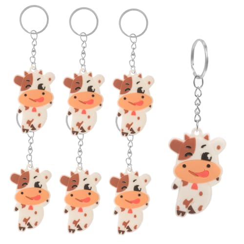 RVHAOODI 10pcs Cartoon Cow Keychains Keyring -Spielzeugkühen für Schlüsselanhänger entzückender Anhänger RVHAOODI 10pcs Cartoon Cow Keychains Keyring -Spielzeugkühen für Schlüsselanhänger entzückender Anhänger von RVHAOODI