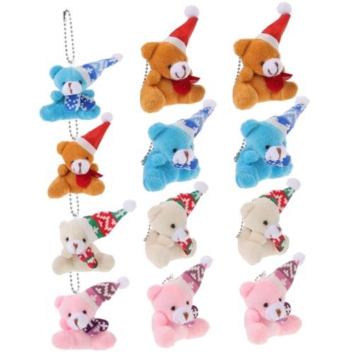 RVHAOODI 12pcs Fluffy Plüschbärenschlüsselkettenanhänger ästhetische Hängedekor für Weihnachten Süßes ausgestopfte Tierzubehör für Zuhause und Reisedekoration RVHAOODI 12pcs Fluffy Plüschbärenschlüsselkettenanhänger ästhetische Hängedekor für Weihnachten Süßes ausgestopfte Tierzubehör für Zuhause und Reisedekoration von RVHAOODI