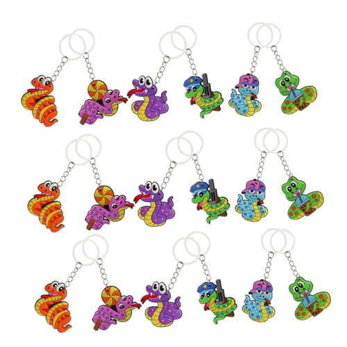 RVHAOODI 18PCS Kreative Schlangenschlüsselkette für lustige Animal Party bevorzugt Schlüsselanhänger für Taschen entzückende Schlüsselanhänger für Jungen für Duschen und Partys RVHAOODI 18PCS Kreative Schlangenschlüsselkette für lustige Animal Party bevorzugt Schlüsselanhänger für Taschen entzückende Schlüsselanhänger für Jungen für Duschen und Partys von RVHAOODI