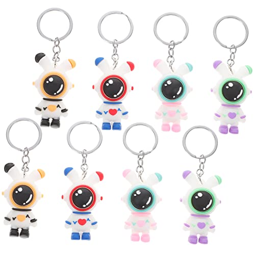 RVHAOODI 8pcs niedliche Weltraum Kaninchen -Schlüsselanhänger für Frauen und Cartoon Tierschlüsselringe Dekorative Geldbeutel Schlüsselanhänger ideal für Raumthemenpartyzubehör RVHAOODI 8pcs niedliche Weltraum Kaninchen -Schlüsselanhänger für Frauen und Cartoon Tierschlüsselringe Dekorative Geldbeutel Schlüsselanhänger ideal für Raumthemenpartyzubehör von RVHAOODI