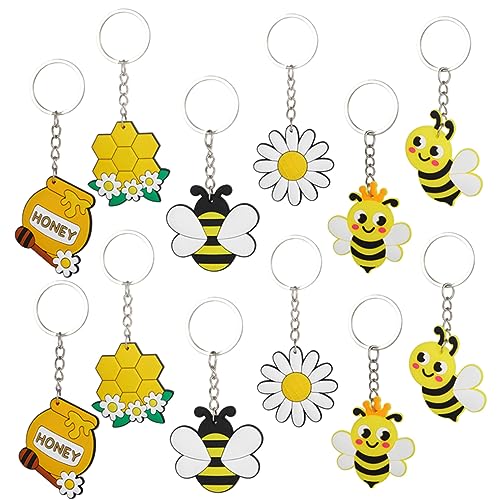 RVHAOODI Anhängerschlüsselkäse -Bienenmuster 12PCs Sortierter Bienenschlüsselanlagen Quastenschlüssel für Frauen anwesend RVHAOODI Anhängerschlüsselkäse -Bienenmuster 12PCs Sortierter Bienenschlüsselanlagen Quastenschlüssel für Frauen anwesend von RVHAOODI
