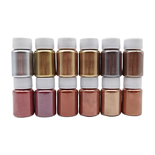 Glimmerpulver, Metallic, 12 Farben, feines Harz-Pulver, Epoxidharz, Farbstoff, Schmuck, Seife, Farbe Glimmerpulver, Metallic, 12 Farben, feines Harz-Pulver, Epoxidharz, Farbstoff, Schmuck, Seife, Farbe von RWAJZAX
