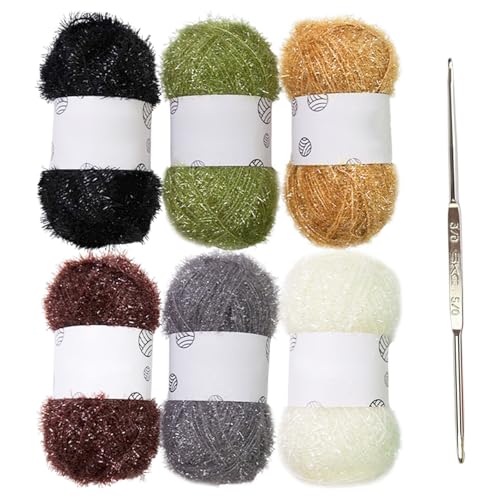 Scrubs Garn Polyester Handgefertigtes Funkeln Schale Für Strickbegeisterte Polyester PECRUBBY Mit Haken Strick Häkeln Handgefertigt von RWAJZAX