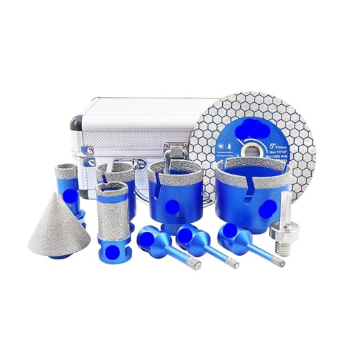 Diamantbohrer, 11-teiliger Fräser-Bit-Adapter For Fliesen, Granit, Marmor, Stein, M14-Gewinde, Lochsäge, Fase, Diamantbohrer, Fräser Diamantbohrer, 11-teiliger Fräser-Bit-Adapter For Fliesen, Granit, Marmor, Stein, M14-Gewinde, Lochsäge, Fase, Diamantbohrer, Fräser von RWFRKABNK