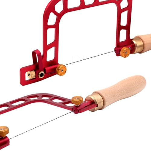 Laubsäge, Holzbearbeitungs-Zeichnungsdrahtsäge, Aluminiumlegierungsrahmen-Kurvensäge Mit Diamantdraht For Keramik, Gras, Holz, Präzises Schneiden(Saw and 12pcs) von RWFRKABNK