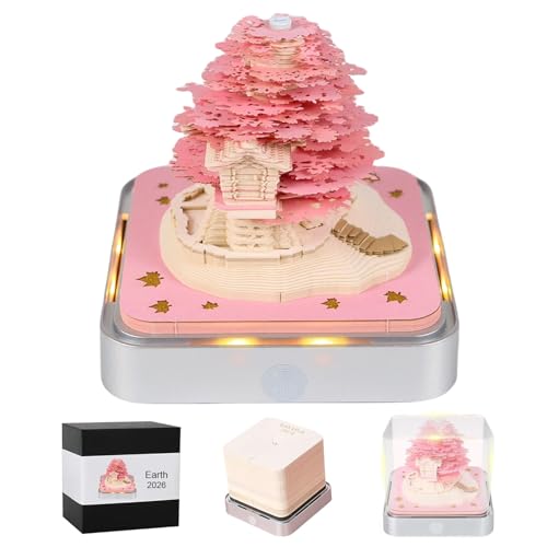 Kreativer 3D-Zeitmess-Kalender 2026, Schreibtischkalender, 3D-kreativ mit LED-Lichtern, abreißbarer Notizblock, DIY-Papierschnitzerei, Schreibtisch-Dekoration Kreativer 3D-Zeitmess-Kalender 2026, Schreibtischkalender, 3D-kreativ mit LED-Lichtern, abreißbarer Notizblock, DIY-Papierschnitzerei, Schreibtisch-Dekoration von RWUJILONG