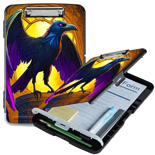 RWUTYTIUL Adler mit violetten Flügeln, A4-Klemmbrett mit Stifthalter, Klemmbretter, Organizer, Still-Klemmbrett, faltbarer Aktenordner, Kunststoff-Klemmbrett, Folio-Clipboard für Büro, Studenten RWUTYTIUL Adler mit violetten Flügeln, A4-Klemmbrett mit Stifthalter, Klemmbretter, Organizer, Still-Klemmbrett, faltbarer Aktenordner, Kunststoff-Klemmbrett, Folio-Clipboard für Büro, Studenten von RWUTYTIUL