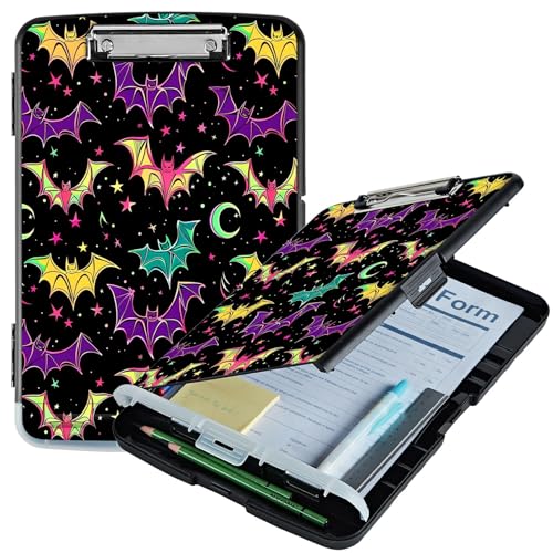 RWUTYTIUL Bat A4-Klemmbrett mit Stifthalter, Klemmbrett-Organizer, Still-Klemmbrett, faltbarer Aktenordner, Kunststoff-Klemmbrett, Folio-Clipboard für Büro, Studenten, Klassenzimmer, Arzt RWUTYTIUL Bat A4-Klemmbrett mit Stifthalter, Klemmbrett-Organizer, Still-Klemmbrett, faltbarer Aktenordner, Kunststoff-Klemmbrett, Folio-Clipboard für Büro, Studenten, Klassenzimmer, Arzt von RWUTYTIUL
