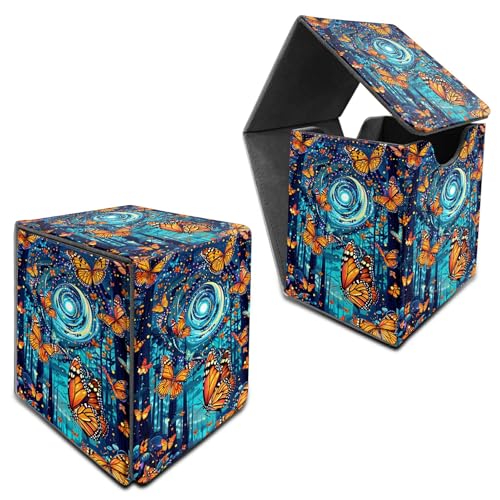 RWUTYTIUL Deck Box für MTG, Karten Aufbewahrungsbox passend für 120+ Hülle, Leder, mittlere Größe, starker Magnetverschluss, Kartenetui für Brettspiele, Magic TCG CCG Baseball Collection, gelber RWUTYTIUL Deck Box für MTG, Karten Aufbewahrungsbox passend für 120+ Hülle, Leder, mittlere Größe, starker Magnetverschluss, Kartenetui für Brettspiele, Magic TCG CCG Baseball Collection, gelber von RWUTYTIUL