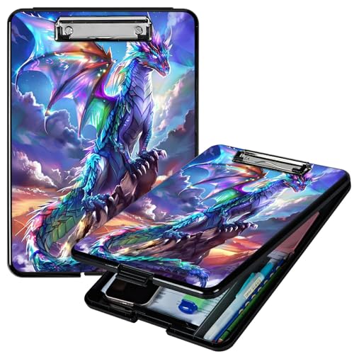 RWUTYTIUL Galaxy Dragon A4-Klemmbrett mit Stifthalter, Klemmbrett-Organizer, Still-Klemmbrett, faltbarer Aktenordner, Kunststoff-Klemmbrett, Folio-Clipboard für Büro, Studenten, Klassenzimmer, Arzt RWUTYTIUL Galaxy Dragon A4-Klemmbrett mit Stifthalter, Klemmbrett-Organizer, Still-Klemmbrett, faltbarer Aktenordner, Kunststoff-Klemmbrett, Folio-Clipboard für Büro, Studenten, Klassenzimmer, Arzt von RWUTYTIUL