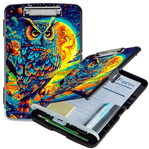 RWUTYTIUL Gelber Mond Adler A4-Klemmbrett mit Stifthalter, Klemmbrett-Organizer, Still-Klemmbrett, faltbarer Aktenordner, Kunststoff-Klemmbrett, Folio-Clipboard für Büro, Studenten, Klassenzimmer RWUTYTIUL Gelber Mond Adler A4-Klemmbrett mit Stifthalter, Klemmbrett-Organizer, Still-Klemmbrett, faltbarer Aktenordner, Kunststoff-Klemmbrett, Folio-Clipboard für Büro, Studenten, Klassenzimmer von RWUTYTIUL