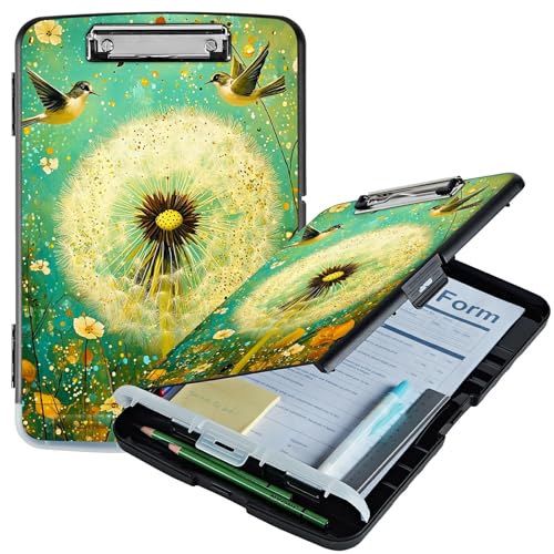 RWUTYTIUL Klemmbrett mit Löwenzahn, A4, mit Stifthalter, Klemmbretter, Organizer, Still-Klemmbrett, faltbarer Aktenordner, Kunststoff-Klemmbrett, Folio-Clipboard für Büro, Studenten, Klassenzimmer RWUTYTIUL Klemmbrett mit Löwenzahn, A4, mit Stifthalter, Klemmbretter, Organizer, Still-Klemmbrett, faltbarer Aktenordner, Kunststoff-Klemmbrett, Folio-Clipboard für Büro, Studenten, Klassenzimmer von RWUTYTIUL