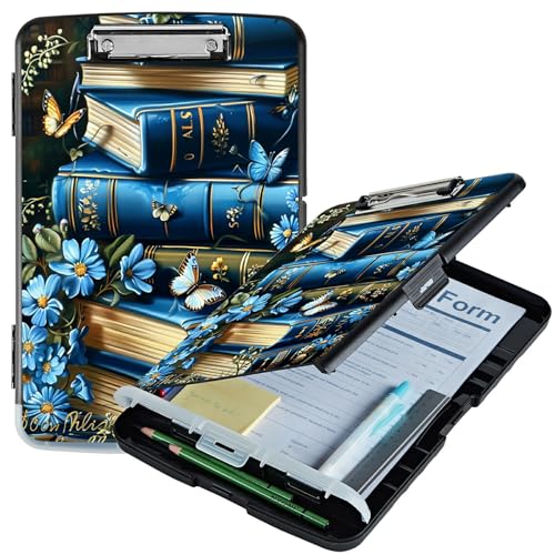 RWUTYTIUL Klemmbrett mit Stifthalter, Klemmbretter, Organizer, Still-Klemmbrett, faltbarer Aktenordner, Kunststoff-Klemmbrett, Folio-Clipboard für Büro, Studenten, Klassenzimmer, Arzt RWUTYTIUL Klemmbrett mit Stifthalter, Klemmbretter, Organizer, Still-Klemmbrett, faltbarer Aktenordner, Kunststoff-Klemmbrett, Folio-Clipboard für Büro, Studenten, Klassenzimmer, Arzt von RWUTYTIUL