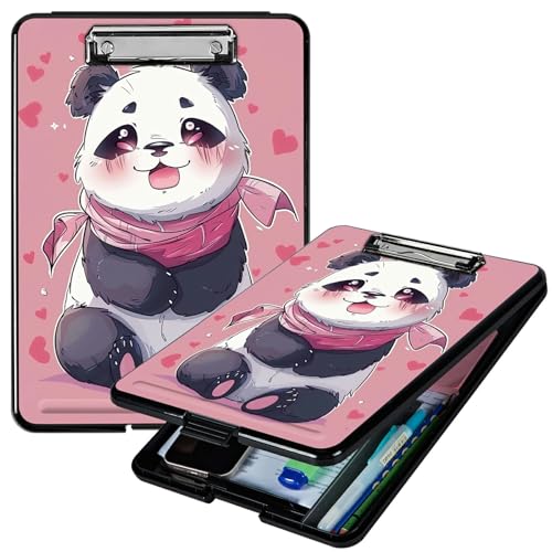 RWUTYTIUL Pink Panda A4-Klemmbrett mit Stifthalter, Klemmbrett-Organizer, Still-Klemmbrett, faltbarer Aktenordner, Kunststoff-Klemmbrett, Folio-Clipboard für Büro, Studenten, Klassenzimmer, Arzt RWUTYTIUL Pink Panda A4-Klemmbrett mit Stifthalter, Klemmbrett-Organizer, Still-Klemmbrett, faltbarer Aktenordner, Kunststoff-Klemmbrett, Folio-Clipboard für Büro, Studenten, Klassenzimmer, Arzt von RWUTYTIUL