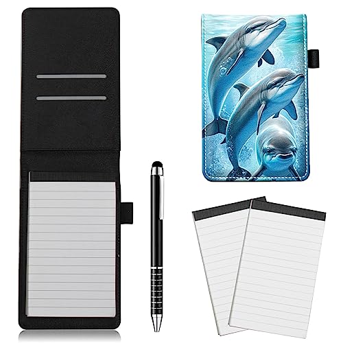 RWUTYTIUL Pocket Notebook 8,6 cm x 14 cm mit Stift 2 Stück Memo-Buch, Pocket Notizblock für Schulbeamter Detektiv Privatermittler Kellnerin Studen Reise Feld Arbeit Server Notizblöcke, Delfine RWUTYTIUL Pocket Notebook 8,6 cm x 14 cm mit Stift 2 Stück Memo-Buch, Pocket Notizblock für Schulbeamter Detektiv Privatermittler Kellnerin Studen Reise Feld Arbeit Server Notizblöcke, Delfine von RWUTYTIUL