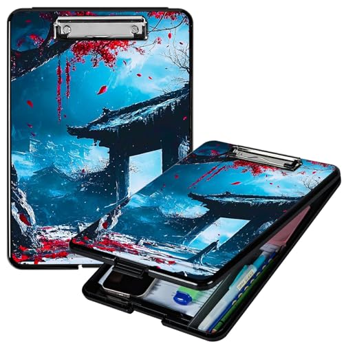 RWUTYTIUL Red Leaf Castle A4-Klemmbrett mit Stifthalter, Klemmbretter, Organizer, Still-Klemmbrett, faltbarer Aktenordner, Kunststoff-Klemmbrett, Folio-Clipboard für Büro, Studenten, Klassenzimmer RWUTYTIUL Red Leaf Castle A4-Klemmbrett mit Stifthalter, Klemmbretter, Organizer, Still-Klemmbrett, faltbarer Aktenordner, Kunststoff-Klemmbrett, Folio-Clipboard für Büro, Studenten, Klassenzimmer von RWUTYTIUL