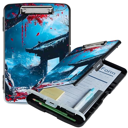 RWUTYTIUL Red Leaf Castle A4-Klemmbrett mit Stifthalter, Klemmbretter, Organizer, Still-Klemmbrett, faltbarer Aktenordner, Kunststoff-Klemmbrett, Folio-Clipboard für Büro, Studenten, Klassenzimmer RWUTYTIUL Red Leaf Castle A4-Klemmbrett mit Stifthalter, Klemmbretter, Organizer, Still-Klemmbrett, faltbarer Aktenordner, Kunststoff-Klemmbrett, Folio-Clipboard für Büro, Studenten, Klassenzimmer von RWUTYTIUL