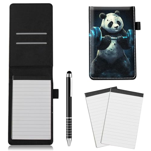 RWUTYTIUL Taschennotizbuch 8,6 x 14 cm mit Stift 2 Stück Memo-Buch, Pocket Notizblock für Schulbeamter, Detektiv, Privatdetektiv, Kellnerin, Studen, Reisen, Feldarbeit, Server, Notizblöcke, Panda RWUTYTIUL Taschennotizbuch 8,6 x 14 cm mit Stift 2 Stück Memo-Buch, Pocket Notizblock für Schulbeamter, Detektiv, Privatdetektiv, Kellnerin, Studen, Reisen, Feldarbeit, Server, Notizblöcke, Panda von RWUTYTIUL