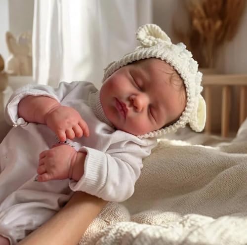 RXDOLL Real Life Reborn Babypuppen Silikon Ganzkörper 50,8 cm schlafende realistische Neugeborene Baby Mädchen Puppe Wasserdicht Anatomisch Korrekt Reborn Puppen mit schöner Kleidung für Kinder ab 3 RXDOLL Real Life Reborn Babypuppen Silikon Ganzkörper 50,8 cm schlafende realistische Neugeborene Baby Mädchen Puppe Wasserdicht Anatomisch Korrekt Reborn Puppen mit schöner Kleidung für Kinder ab 3 von RXDOLL