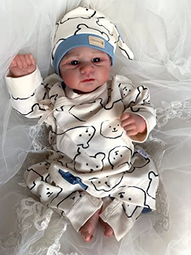 RXDOLL Reborn Baby Puppen Junge 17 Zoll Silikon Vinyl Ganzkörper Realistisch Waschbar Neugeborenes Kleinkind Puppen Anatomisch korrekte Baby Puppe mit Kleidung Geschenk für Kinder 3+ RXDOLL Reborn Baby Puppen Junge 17 Zoll Silikon Vinyl Ganzkörper Realistisch Waschbar Neugeborenes Kleinkind Puppen Anatomisch korrekte Baby Puppe mit Kleidung Geschenk für Kinder 3+ von RXDOLL