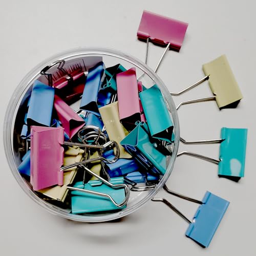 Große Binder-Clips, 4,1 cm (1,6 Zoll), große Büroklammern für Bürobedarf, 41 mm Breite, Farbe von RXIMA