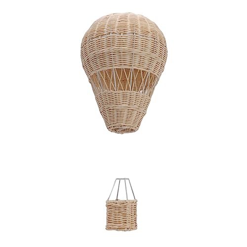 RXMORI Gewebter Heißluftballon, Handgefertigte Rattan-Weberei, Wanddekoration, Schwebender Luftballon, Foto-Requisite für Kinderzimmer-Party RXMORI Gewebter Heißluftballon, Handgefertigte Rattan-Weberei, Wanddekoration, Schwebender Luftballon, Foto-Requisite für Kinderzimmer-Party von RXMORI