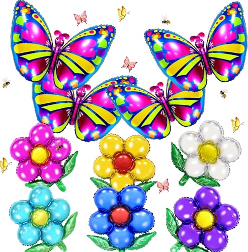 RXSPOYLY 10 Stück Schmetterlings Folienballon, XXL Bunt Schmetterlinge Luftballon, Blumen Helium Ballon, Helium Ballon für Kinder Geburtstag Party Jubiläum Hochzeit RXSPOYLY 10 Stück Schmetterlings Folienballon, XXL Bunt Schmetterlinge Luftballon, Blumen Helium Ballon, Helium Ballon für Kinder Geburtstag Party Jubiläum Hochzeit von RXSPOYLY