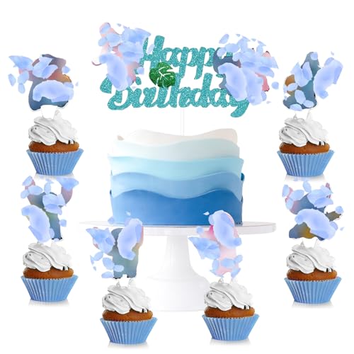 13 Stück Kuchen Deko, Cartoon Cake Toppers, Cupcake Topper, Happy Birthday Tortendeko, Cake Topper für Kuchen Dekoration von RXSPOYLY