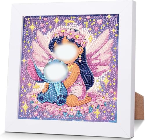 RXSPOYLY Diamond Painting Kinder mit Holzrahmen, Malen Nach Zahlen Diamant Painting, 5d DIY Diamond Painting Set, Diamond-Painting, Kunst-Heimdekoration für Kinder im Alter von 4–12 Jahren(B) von RXSPOYLY