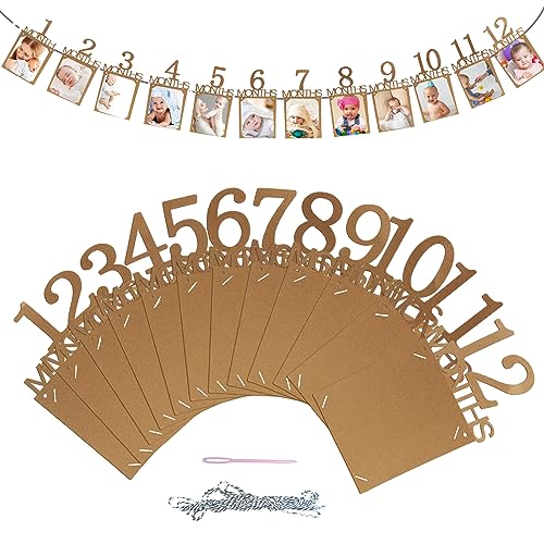 RYAN 1 Set Fotogirlande 1 Geburtstag Deko 1 Jahr Hängende Foto Wanddekoration Kinder Monatlich Bild Prop Kraftpapier Rahmen für Party Dekor Heilige Kommunion Baby Geburtstag RYAN 1 Set Fotogirlande 1 Geburtstag Deko 1 Jahr Hängende Foto Wanddekoration Kinder Monatlich Bild Prop Kraftpapier Rahmen für Party Dekor Heilige Kommunion Baby Geburtstag von RYAN