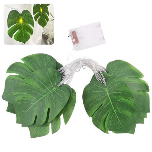 Ryan Künstliche Monstera Pflanze Lichterkette 3m Monstera Blätter Girlande mit 20 LED Licht Dschungel Deko für Kinderzimmer Deko Heimdekoration Party Strand Geburtstag Ryan Künstliche Monstera Pflanze Lichterkette 3m Monstera Blätter Girlande mit 20 LED Licht Dschungel Deko für Kinderzimmer Deko Heimdekoration Party Strand Geburtstag von RYAN