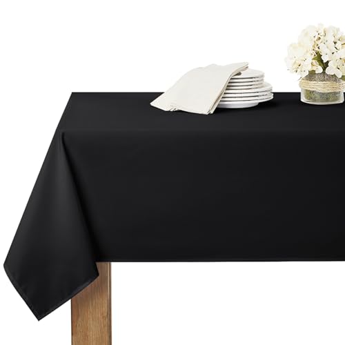 RYB HOME Eckige Abwischbare Tischdecke Schwarz Küche Abwaschbar Tischwäsche Wasserabweisend Tischtuch Schmutzabweisend, 1 Stück H 200 x B 140 cm RYB HOME Eckige Abwischbare Tischdecke Schwarz Küche Abwaschbar Tischwäsche Wasserabweisend Tischtuch Schmutzabweisend, 1 Stück H 200 x B 140 cm von RYB HOME