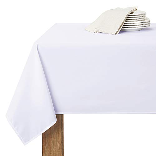 RYB HOME Weiße Tischdecke für Geburtstag und Hochzeit 1 Stück Tischtuch Weiß Abwaschbar Party Wasserdicht Tischwäsche Wohnzimmertisch, H 260 x B 140 cm RYB HOME Weiße Tischdecke für Geburtstag und Hochzeit 1 Stück Tischtuch Weiß Abwaschbar Party Wasserdicht Tischwäsche Wohnzimmertisch, H 260 x B 140 cm von RYB HOME