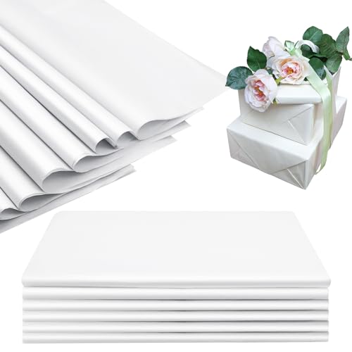 RYKOMO 200 Blatt säurefreies Seidenpapier zur Aufbewahrung, ungepuffert, kein Säurepapier, weißes Seidenpapier für Geschenktüten, großes Geschenkpapier, Bulk zum Konservieren von Textilien, Leinen, RYKOMO 200 Blatt säurefreies Seidenpapier zur Aufbewahrung, ungepuffert, kein Säurepapier, weißes Seidenpapier für Geschenktüten, großes Geschenkpapier, Bulk zum Konservieren von Textilien, Leinen, von RYKOMO