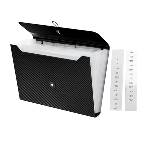 Document Organiser,Expandable Expanding File Folder 13 Pockets Accordion A4 Letter Size Paper Document Receipt Organizer Easy Use Black Document Organiser,Expandable Expanding File Folder 13 Pockets Accordion A4 Letter Size Paper Document Receipt Organizer Easy Use Black von RYRYR