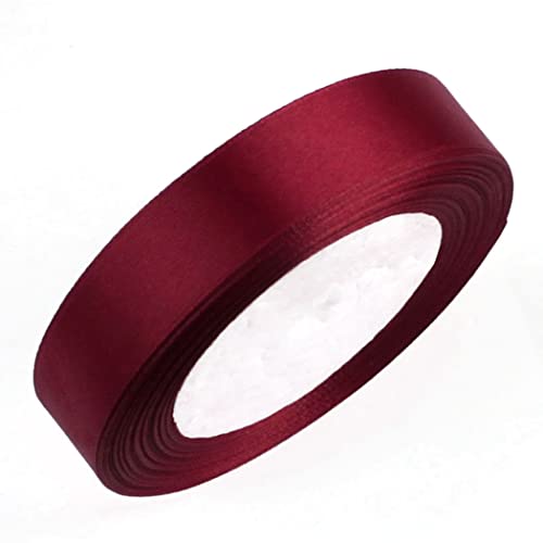 Geschenkband for Kuchen, Basteln, Verpacken, Nähen, Basteln, Dekorieren (Größe: Breite 2 cm x Länge ca. 22 m)(Wine Red) von RYRYR